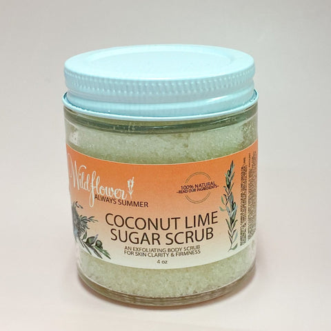 Coconut Lime Sugar Scrub - Exfoliating Body Scrub