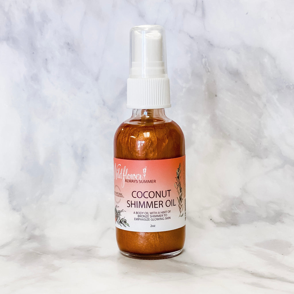 Coconut Shimmer Body Oil - For Glowing Skin